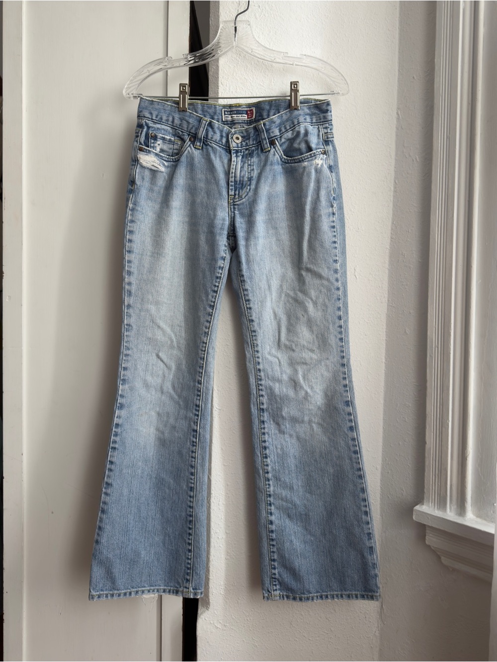 Vintage 00s Old Navy Blue Jeans Ultra Low Waist Boot-Cut 100% cotton 2005 2S